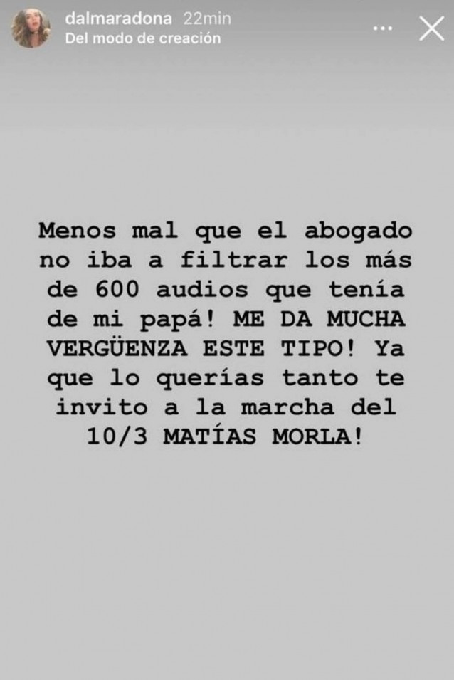 dalma maradona contra morla