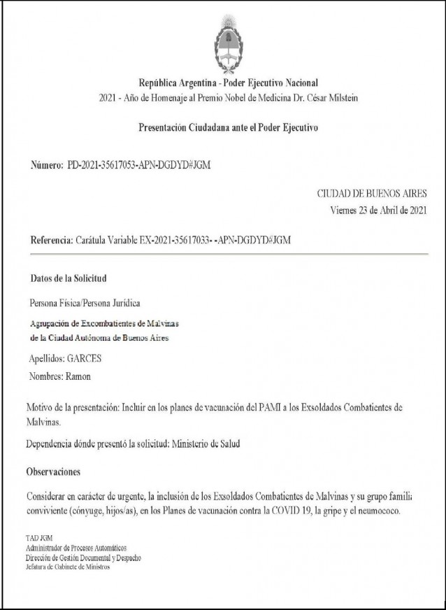 malvinas coronavirus