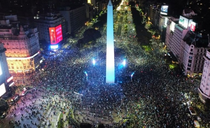 Obelisco Argentina campeón