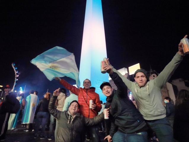 Obelisco Argentina campeón