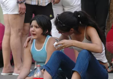 La foto de Lucila se publicó en Clarín y fue tomada por Germán Adrasti