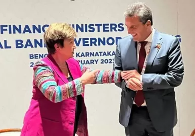 Kristalina y sergio massa