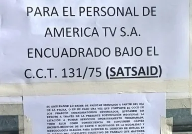 huelga en america tv