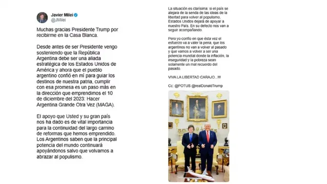 javier milei donald trump