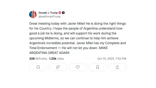 javier milei donald trump
