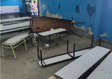 destrozos en las escuelas