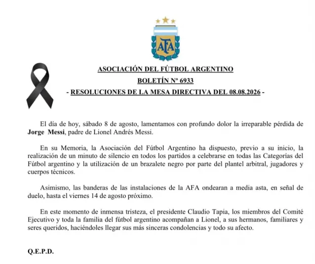 comunicado afa