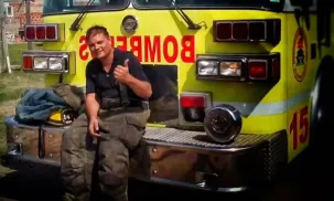 bombero muerto