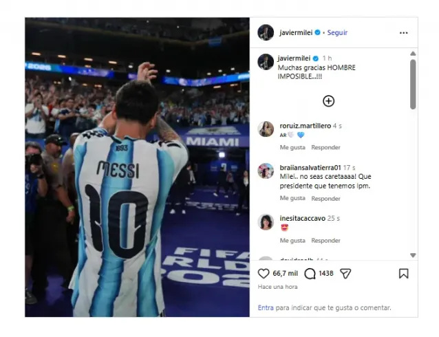 javier milei lionel messi